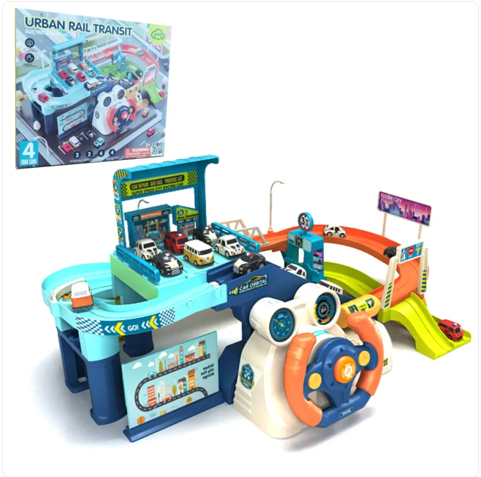 Children's Adventure Train Set Toy for Car Entrance